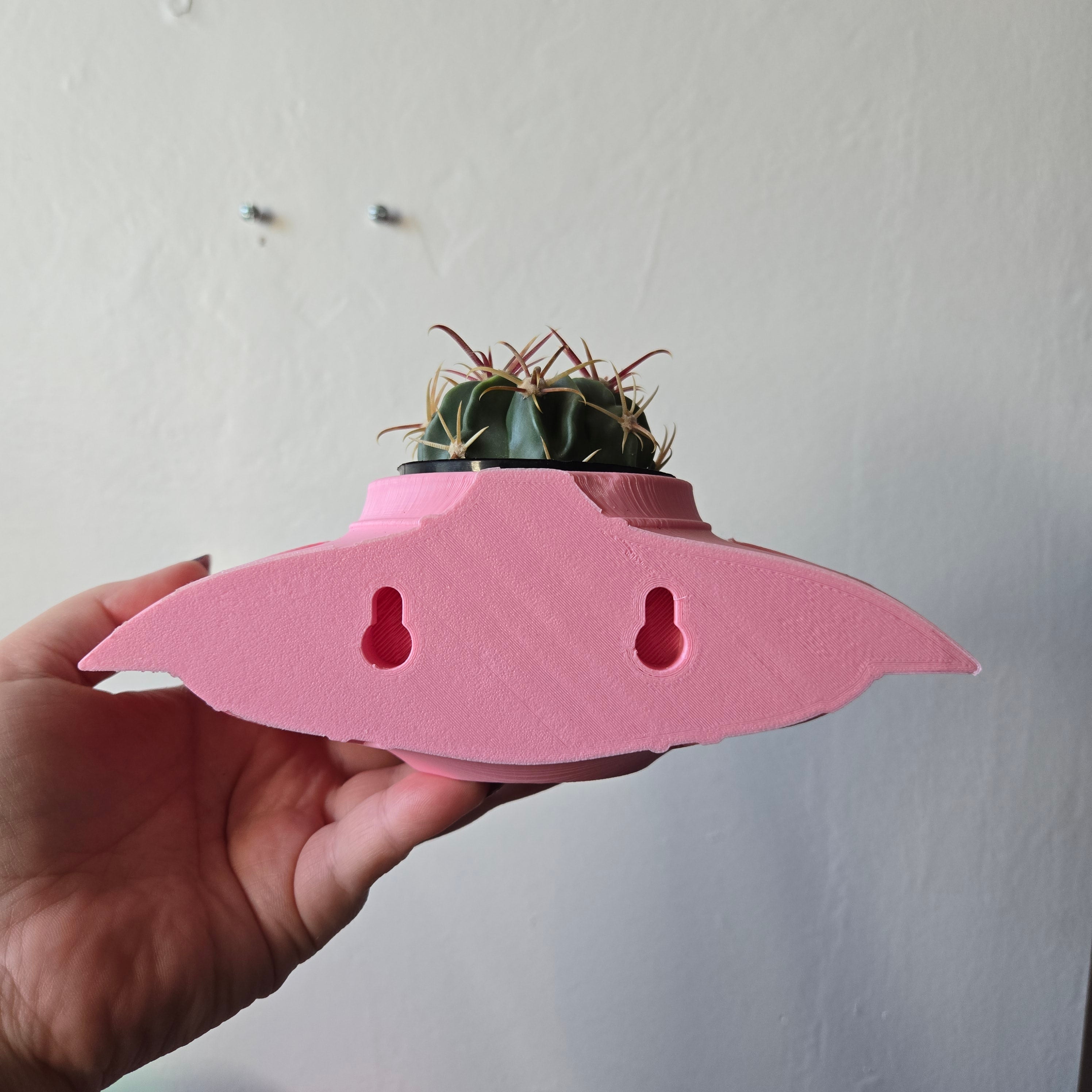 3D Printed UFO wall planter ABI, 2 Inch pot