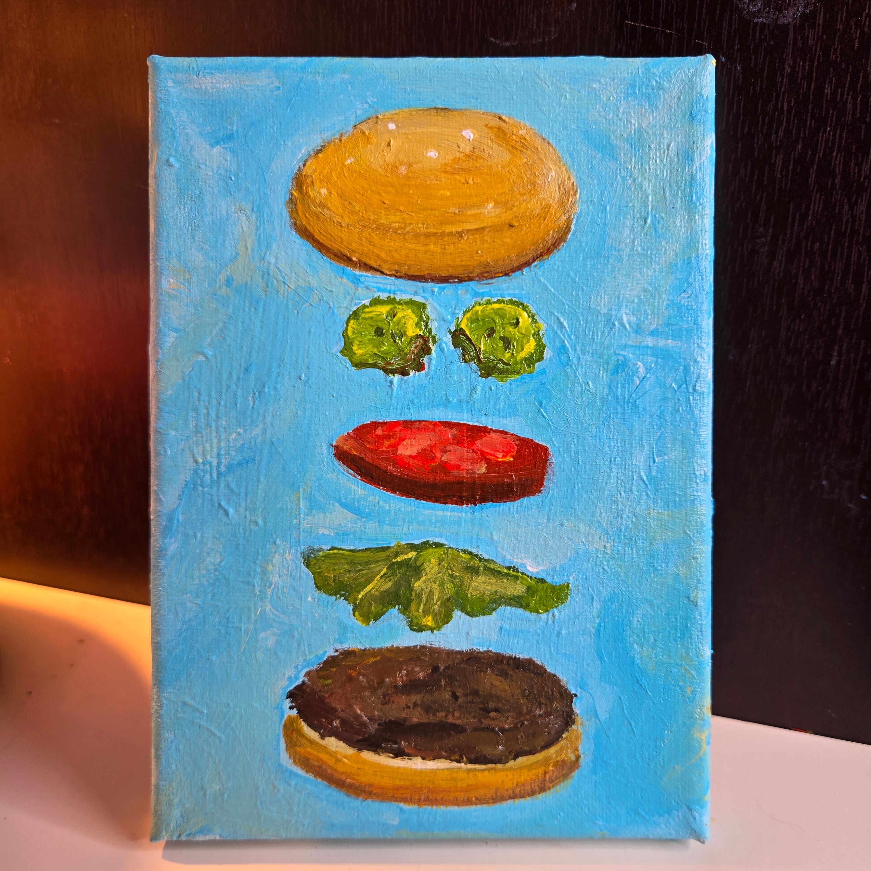 Falling Burger Blue