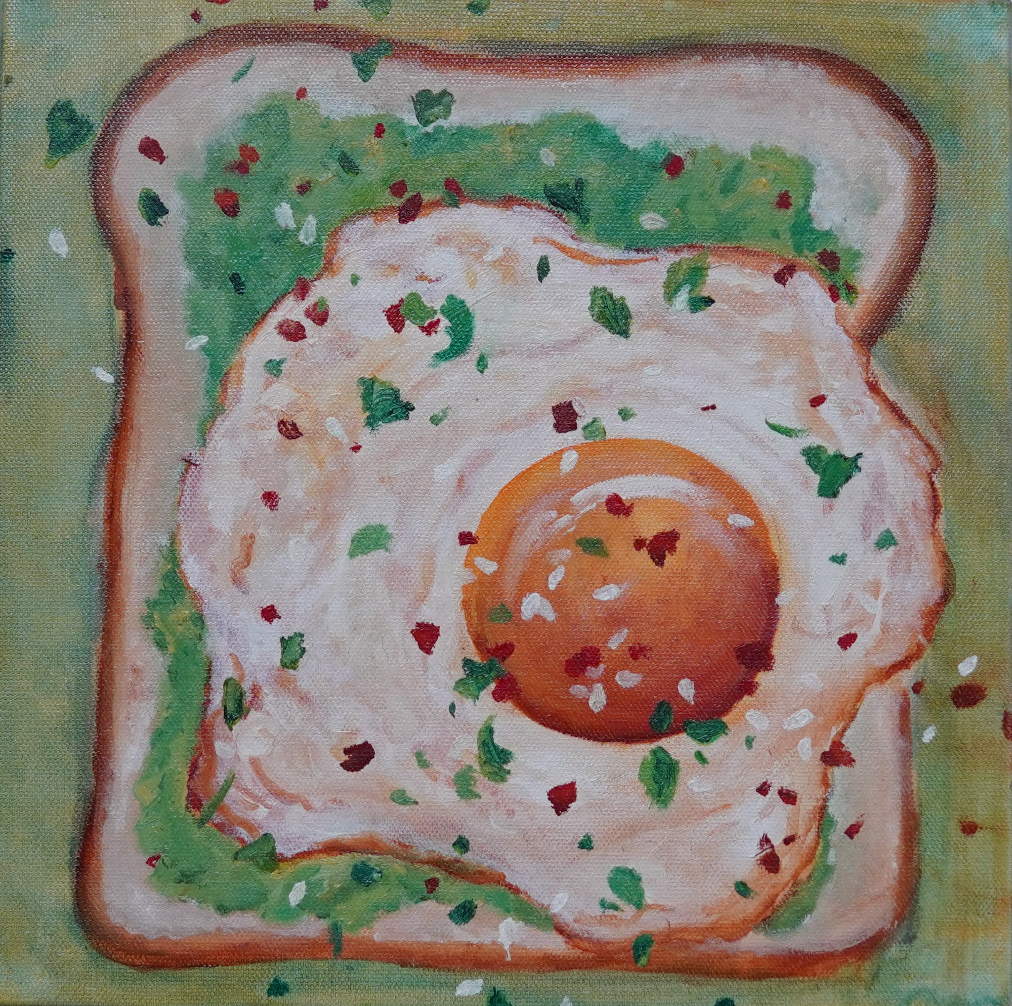 Fried Egg #1, 12 x 12 Inch Orignal