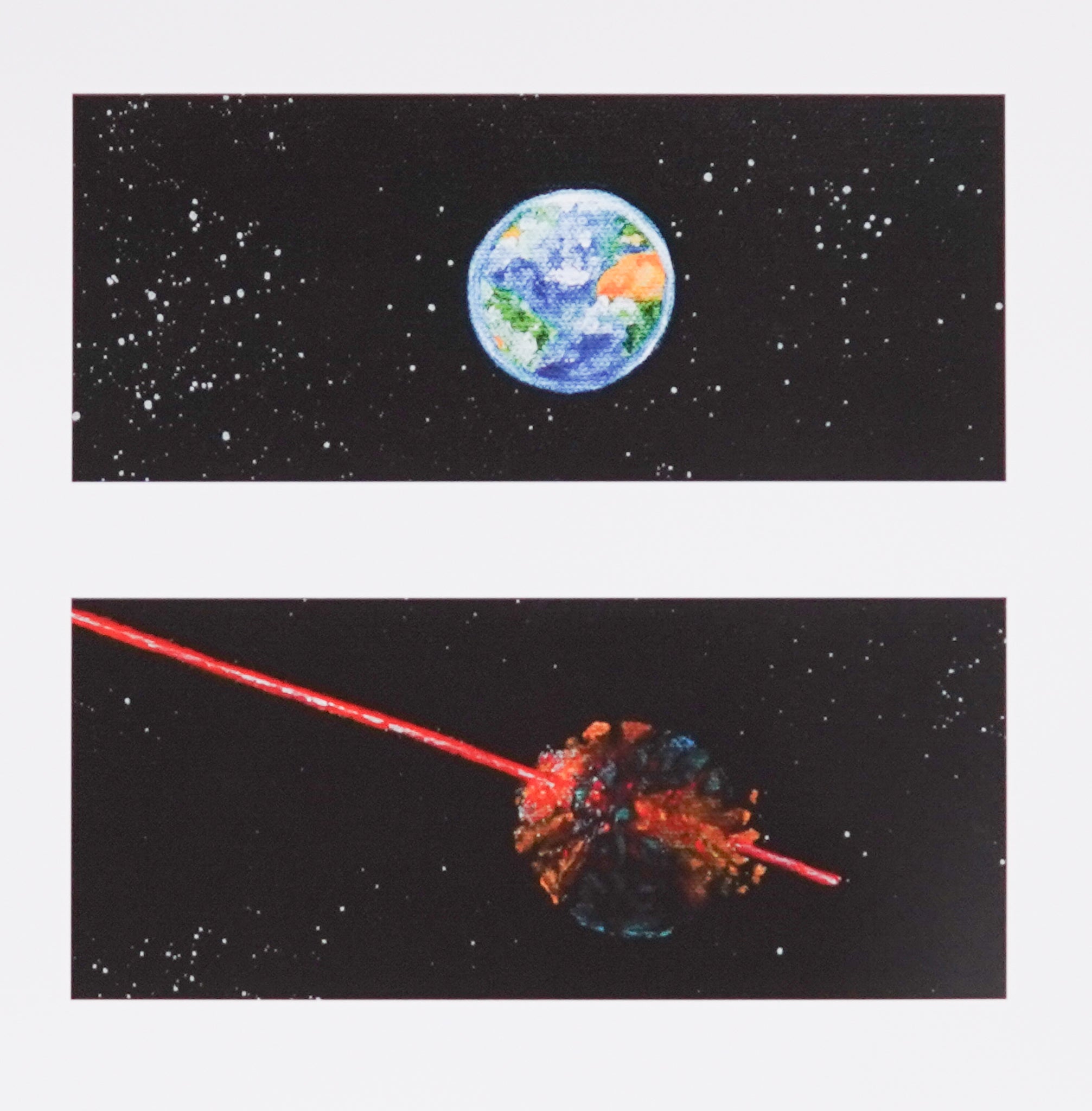 Laser Earth Panel, 10 x10 Inch Print